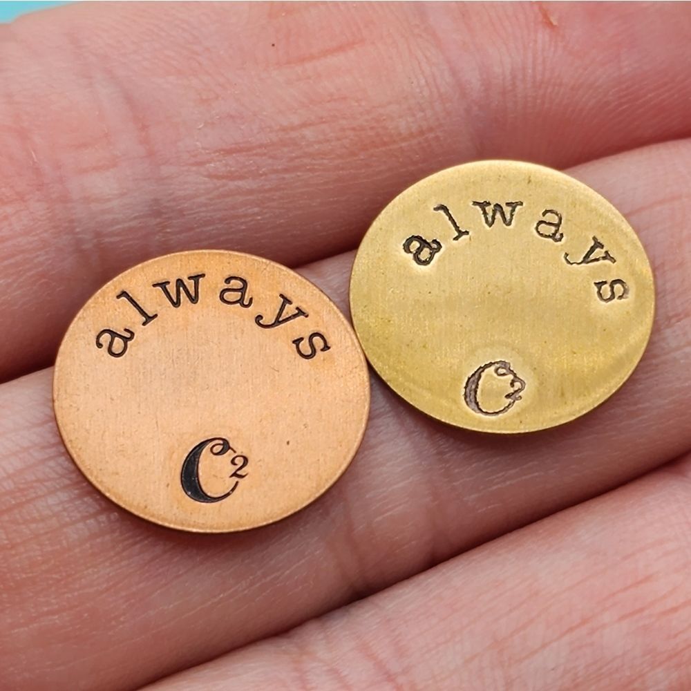 5/$21 🦉 O2 ORIGAMI OWL GOLD / ROSE GOLD ALWAYS SMALL PLATE FOR LIVING LOCKETS